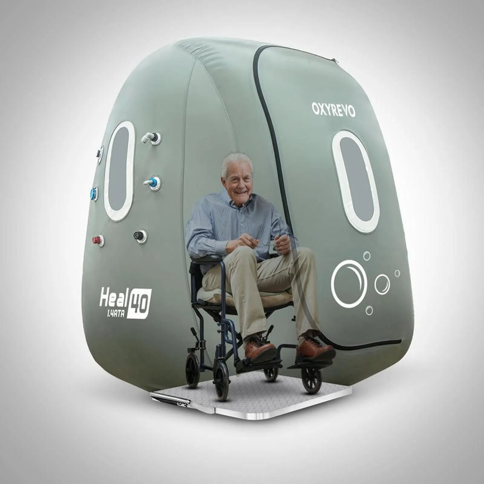 OxyRevo Soft Hyperbaric Heal 40 Wheelchair/Sitting Oxygen Chambers by OxyRevo