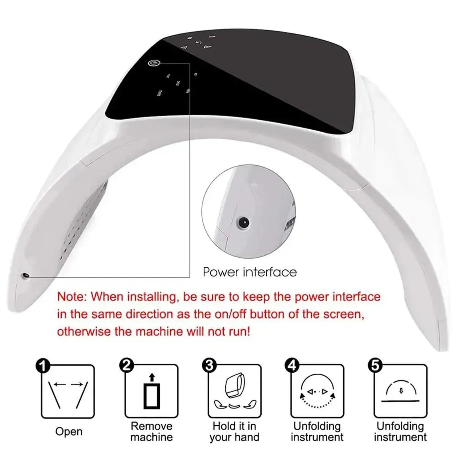 Multi-Color LED Face & Neck Light Therapy Instrument by Reddotled