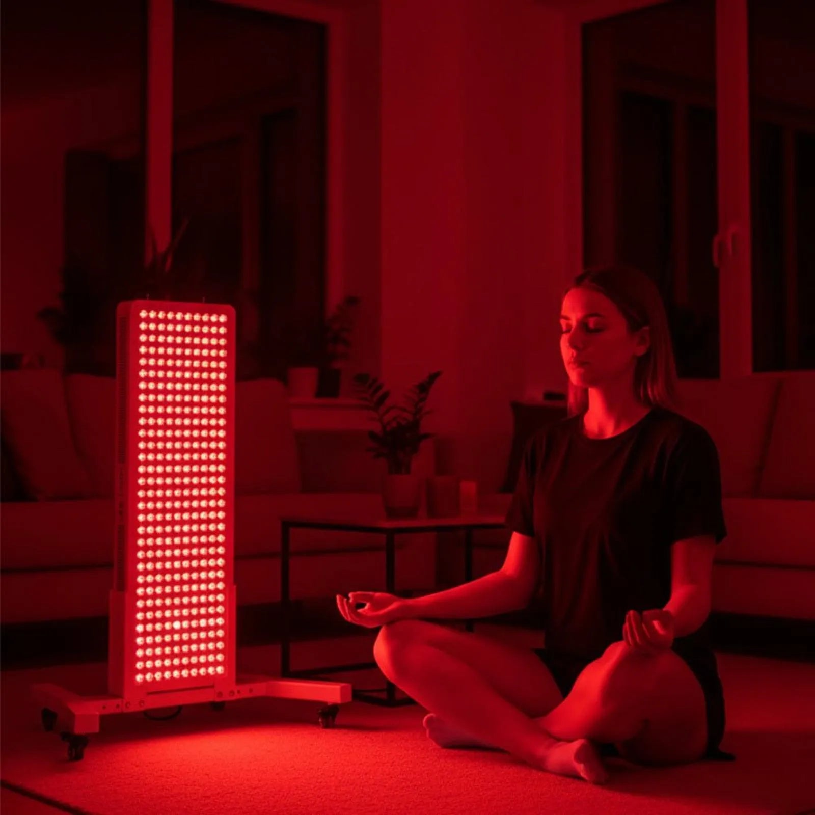 Rolling Floor Support Stand (XL / XXL) — Mobile Base for Large Red Light Panels by Reddotled