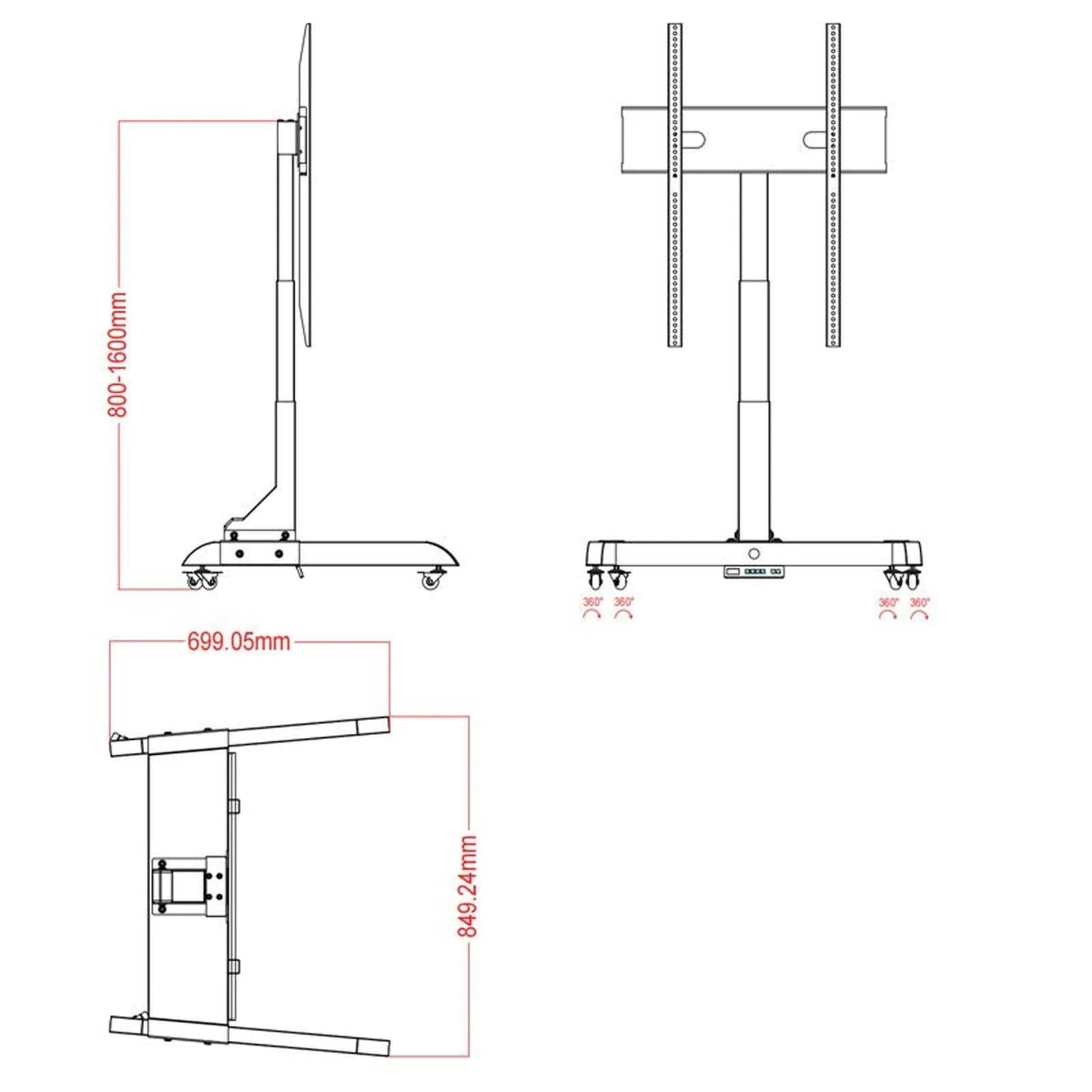 Vertical Stand — Adjustable Full-Body Support for Red Light Therapy Panels by Reddotled