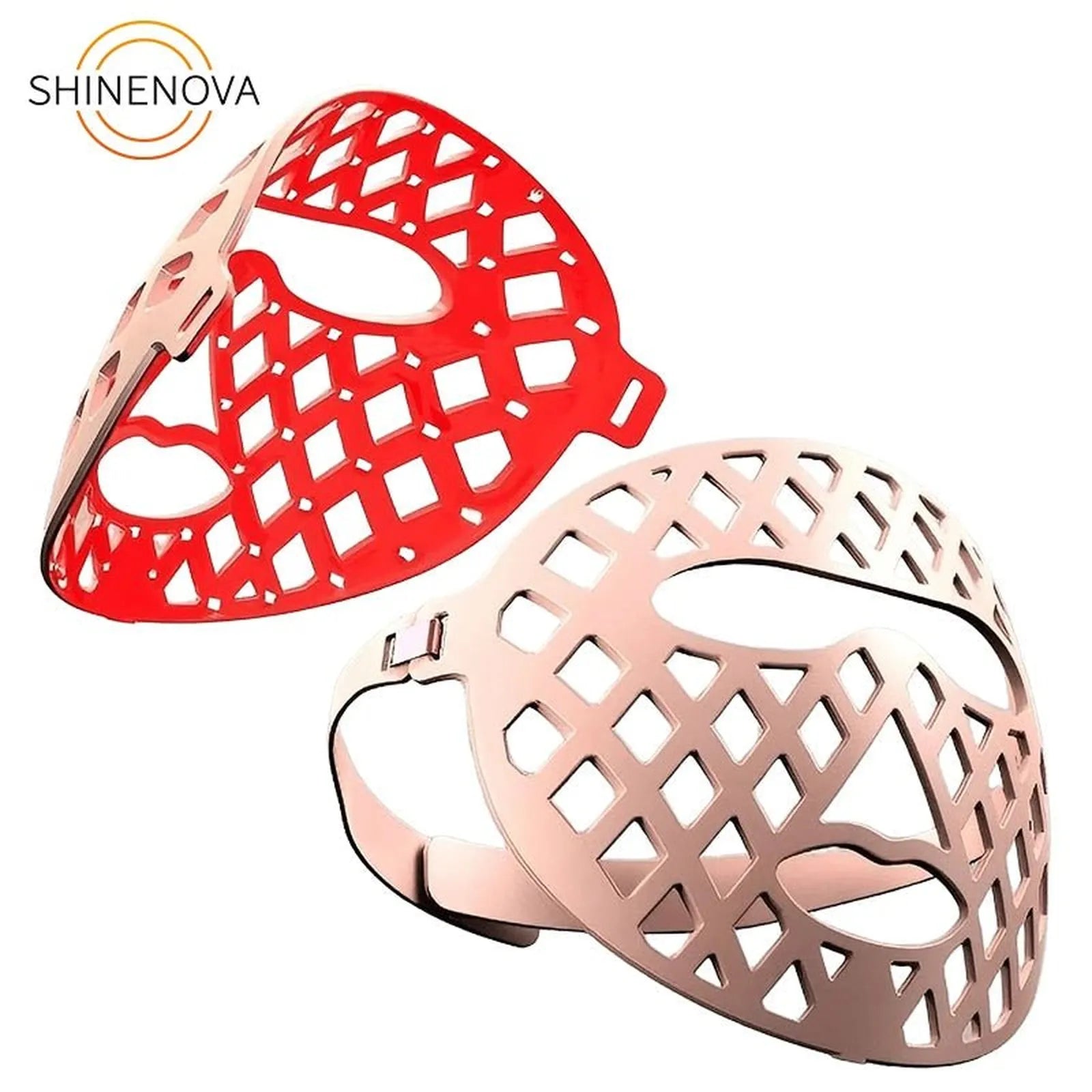 SNM8 Silicone Fretwork LED Red Light Therapy Mask by ShineNova