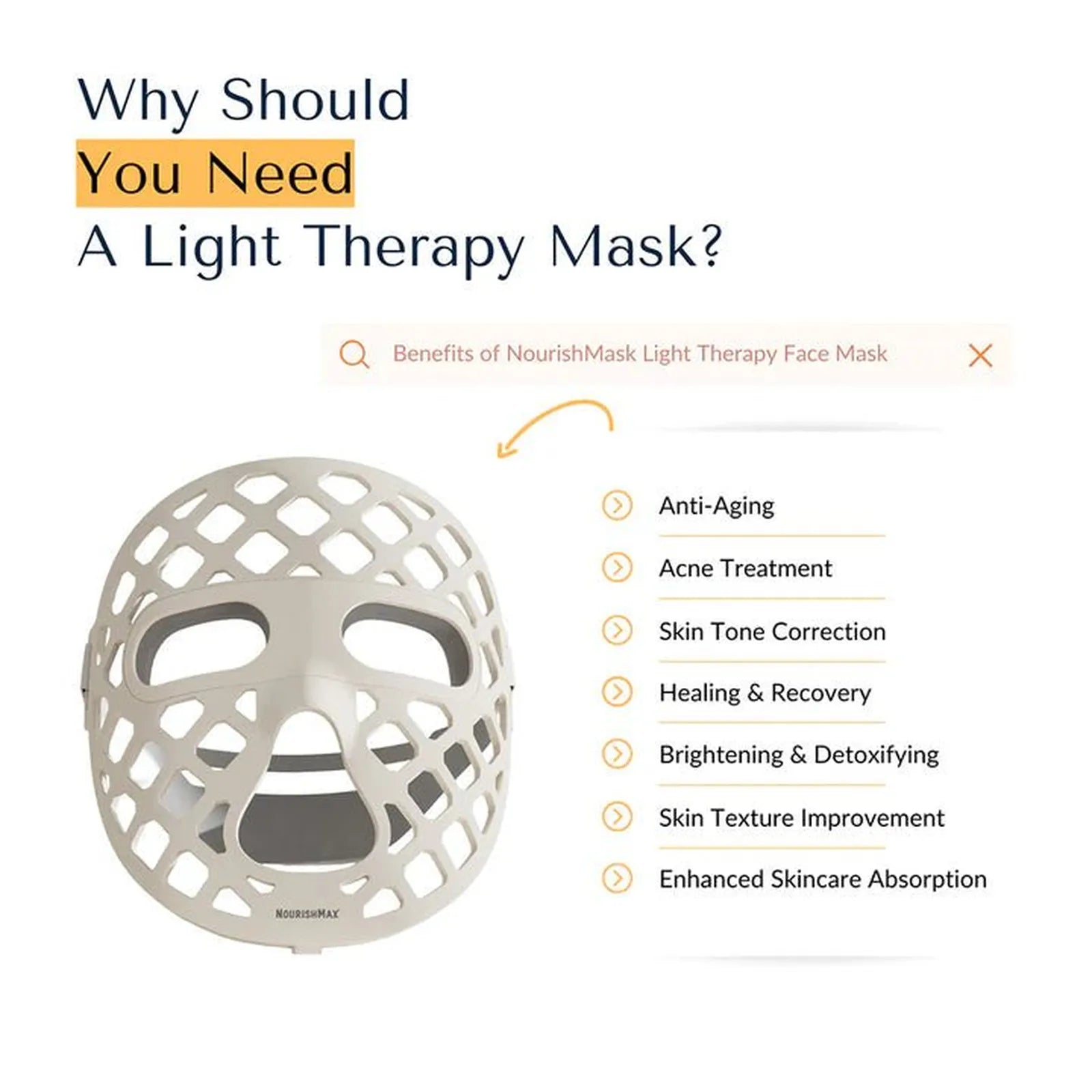 SNM9 Ultra Lightweight Hollow LED Face Mask by ShineNova